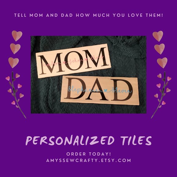 Personalized Mom/Dad Subway Tile | Gift for Mom - Picture 1 of 5